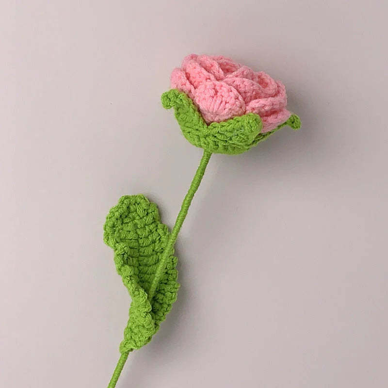 Mother's Day Gift Roses Crochet Flower Handmade Knitted Flower Gift For Lover-ilovevango