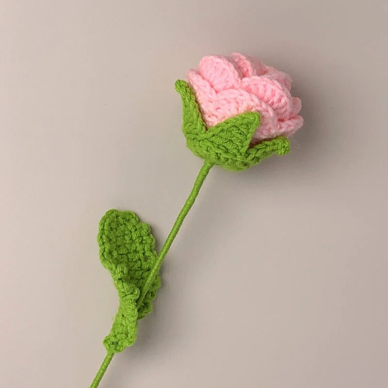 Mother's Day Gift Roses Crochet Flower Handmade Knitted Flower Gift For Lover-ilovevango
