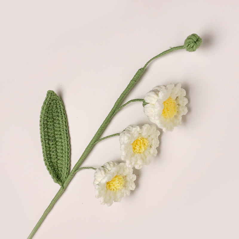 Mother's Day Gift Bell Orchid Crochet Flower Handmade Knitted Flower Gift For Lover-ilovevango