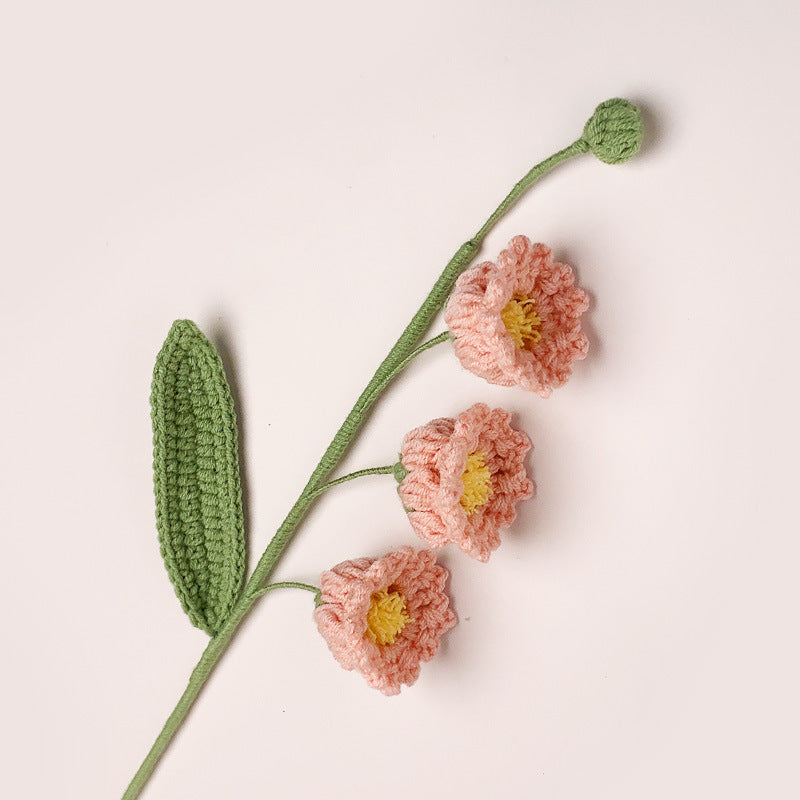 Mother's Day Gift Bell Orchid Crochet Flower Handmade Knitted Flower Gift For Lover-ilovevango