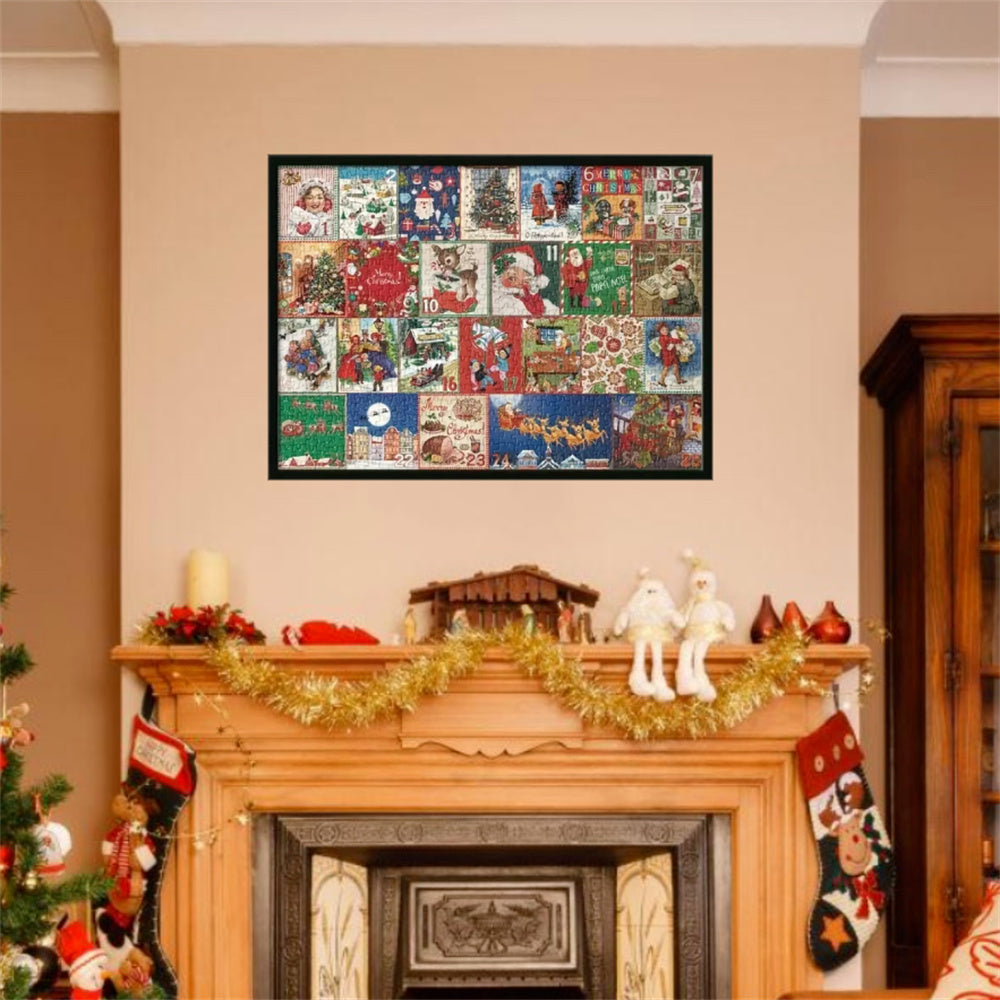 Advent Calendar Christmas Jigsaw Puzzle - 24 Boxes Christmas Countdown Puzzle Toy Gift For Kid Adult-ilovevango