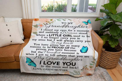 Custom Granddaughter Blanket Gift from Grandma-Unique Gifts