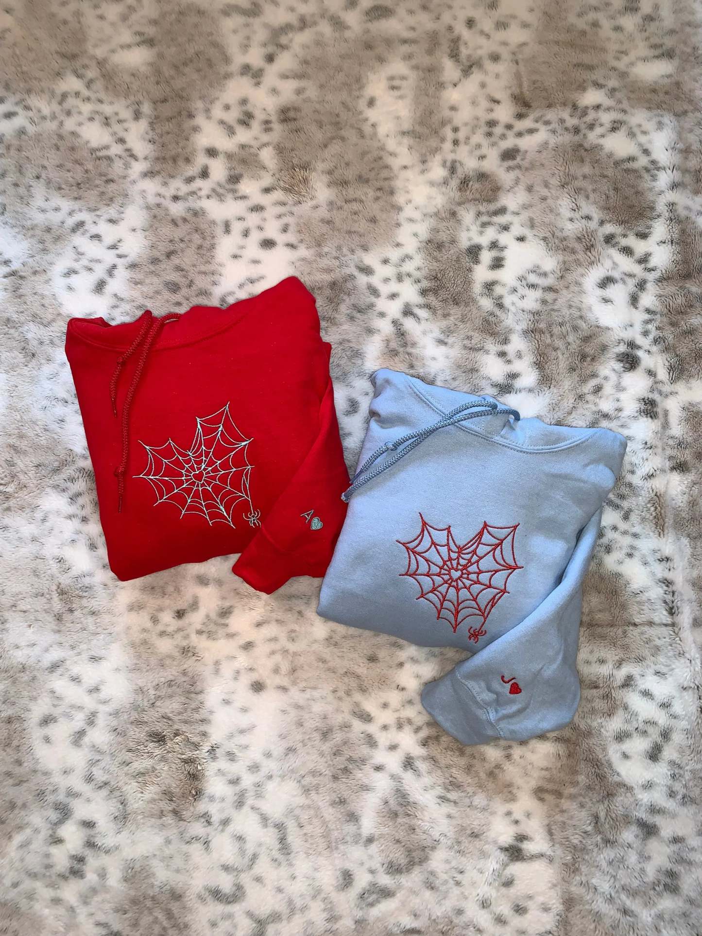 Customizable Matching Spider Web Heart For Besties And Couples-ilovevango