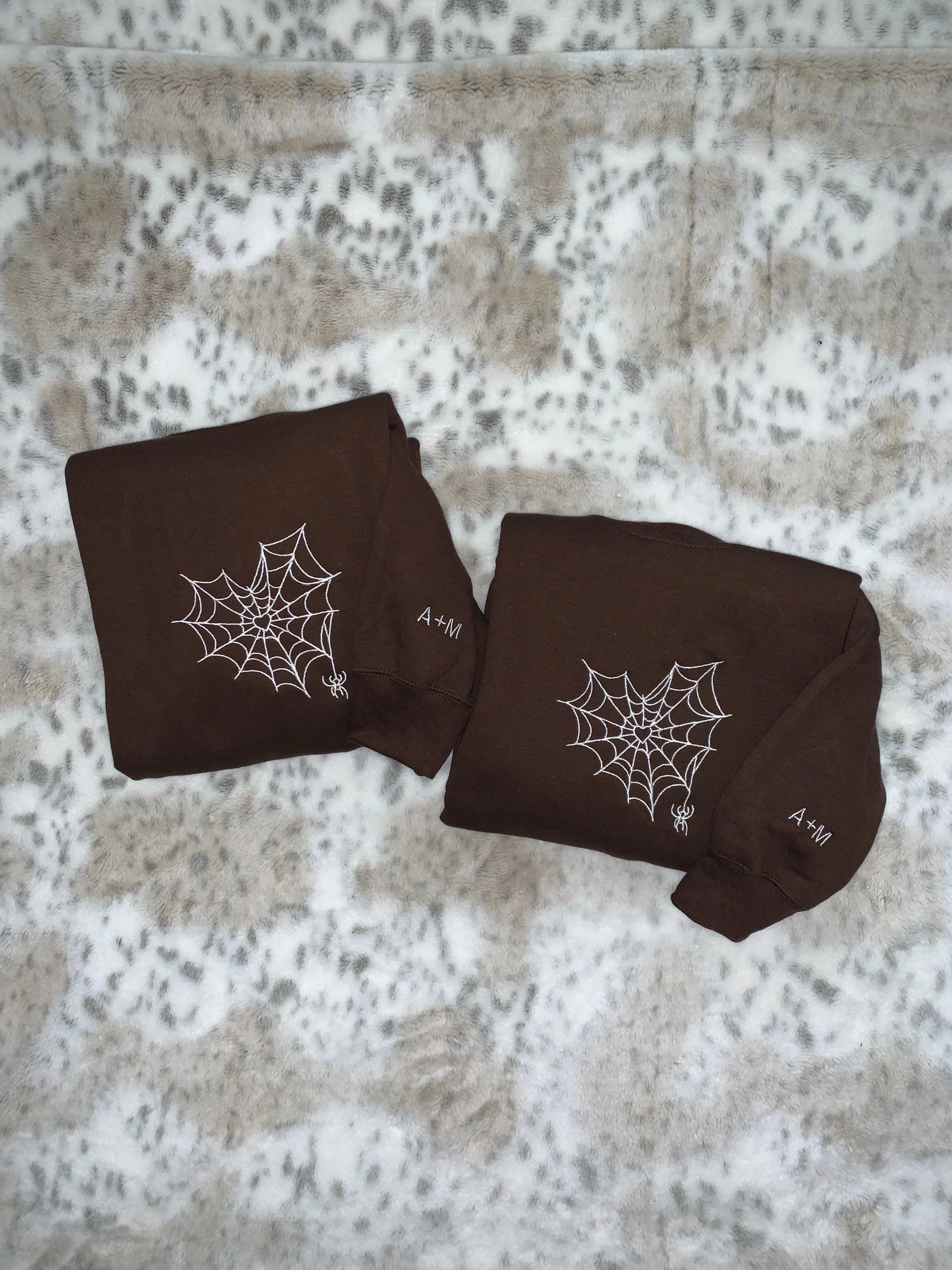 Customizable Matching Spider Web Heart For Besties And Couples-ilovevango