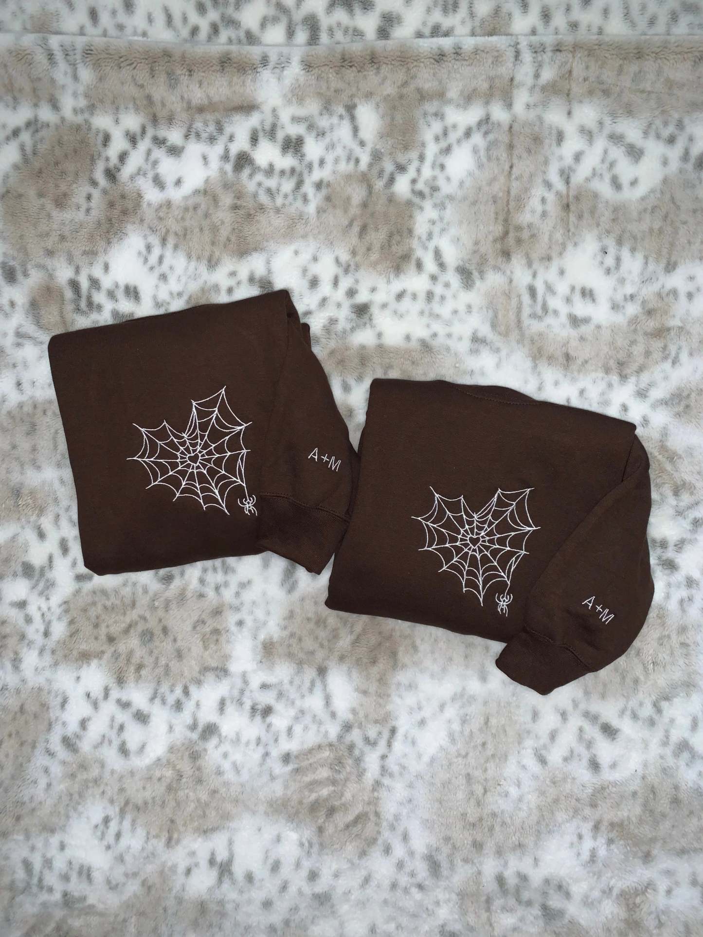 Customizable Matching Spider Web Heart For Besties And Couples-ilovevango