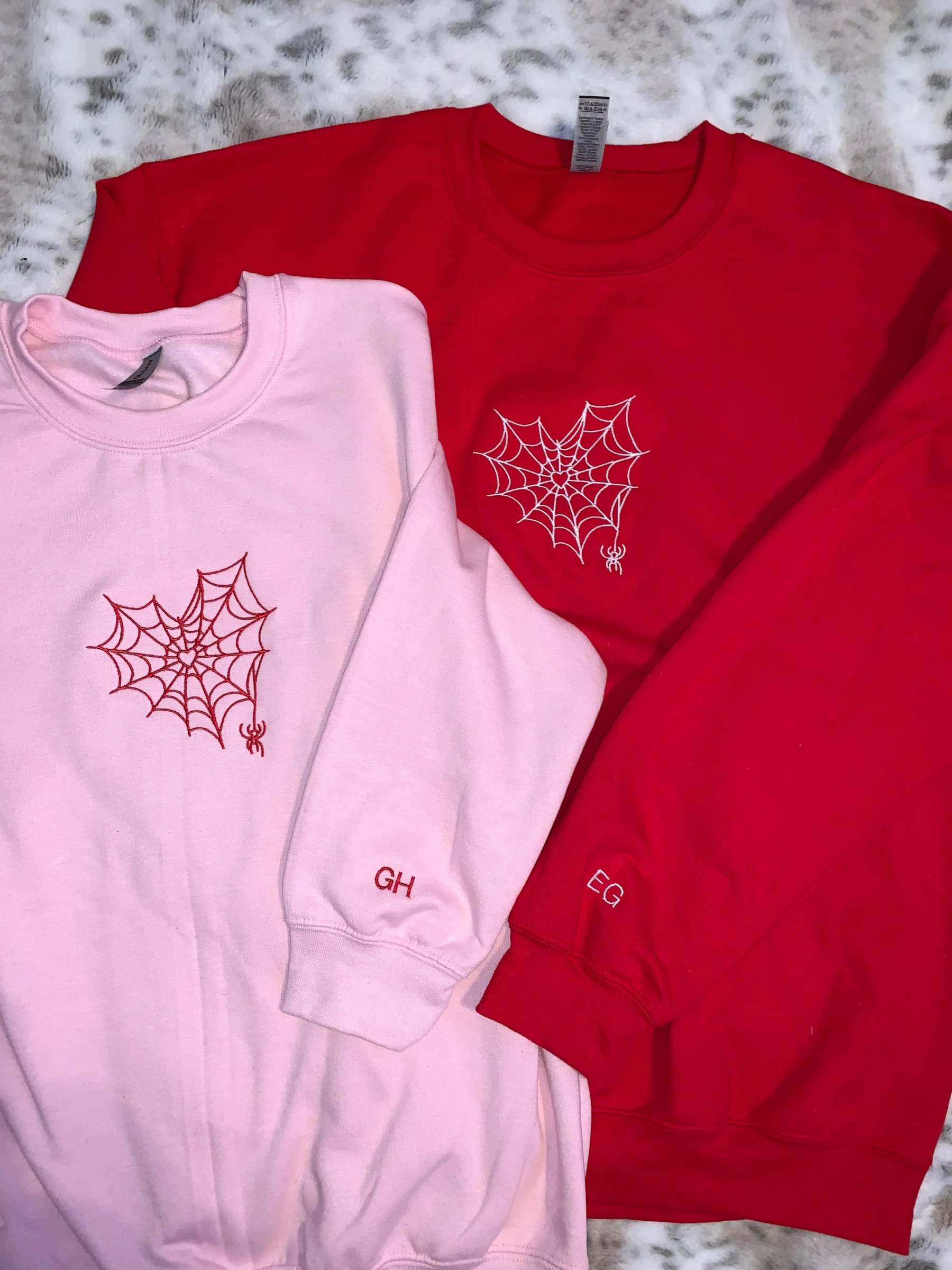 Customizable Matching Spider Web Heart For Besties And Couples-ilovevango