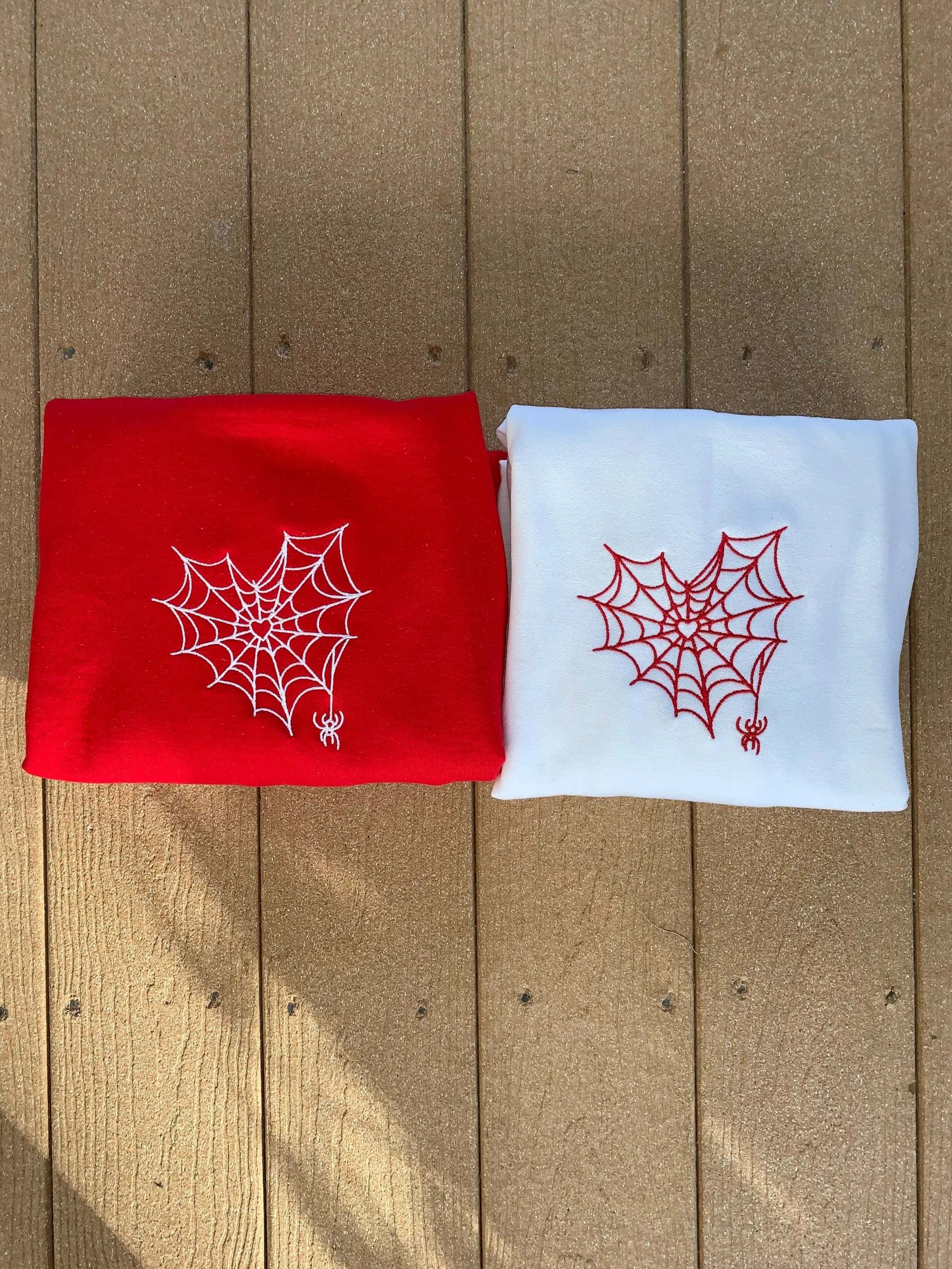 Customizable Matching Spider Web Heart For Besties And Couples-ilovevango