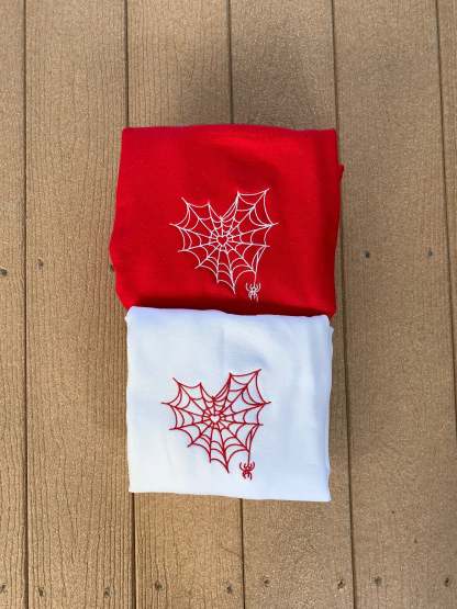 Customizable Matching Spider Web Heart For Besties And Couples-ilovevango