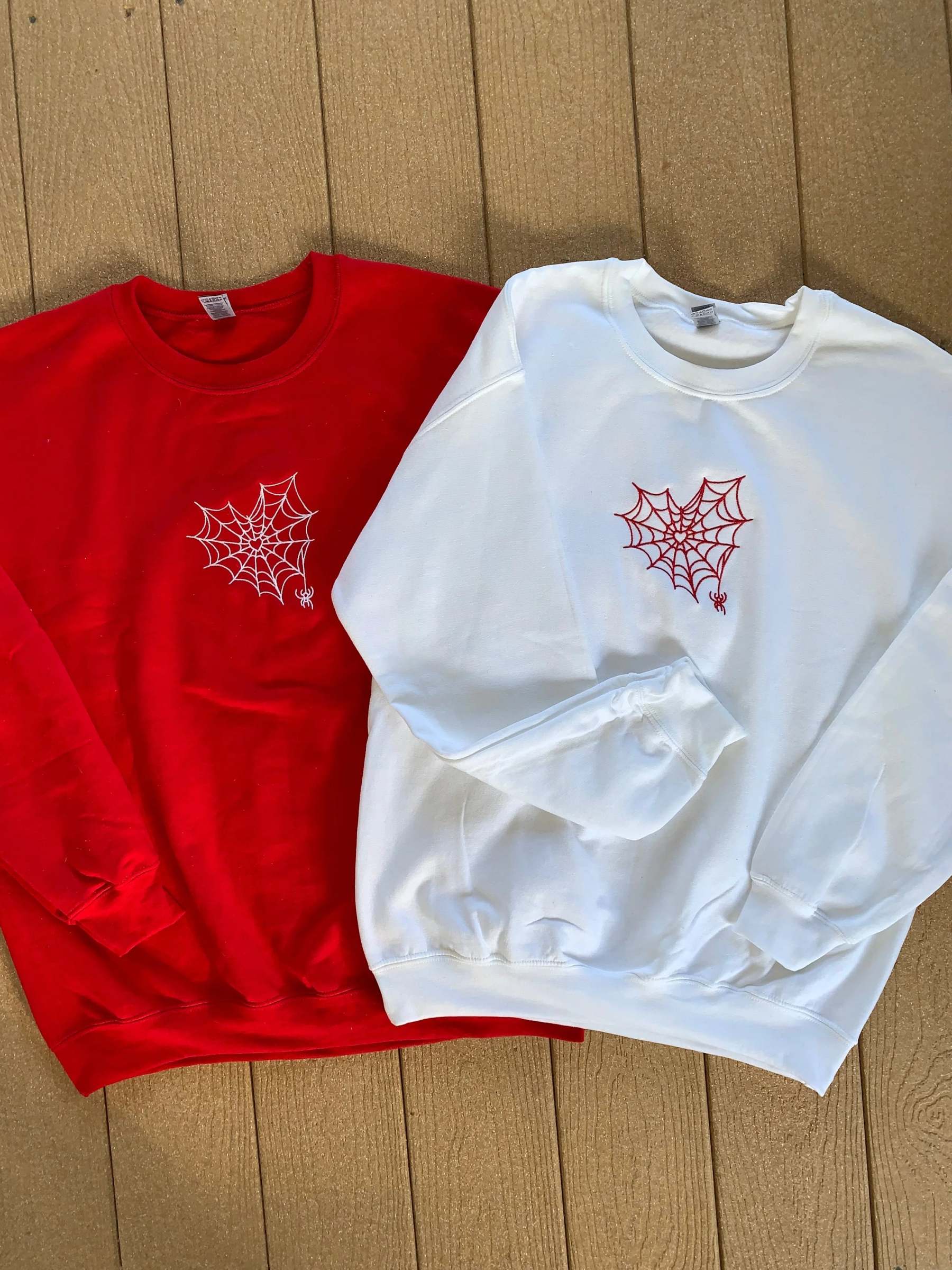 Customizable Matching Spider Web Heart For Besties And Couples-ilovevango