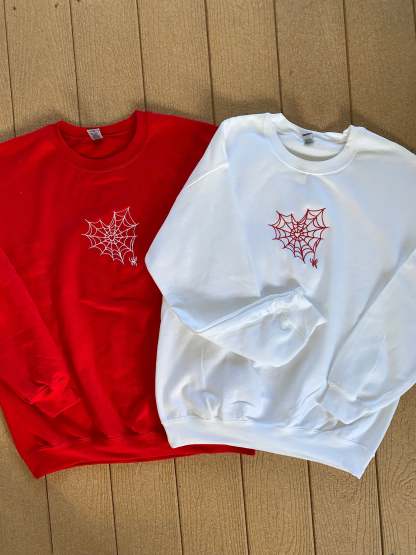 Customizable Matching Spider Web Heart For Besties And Couples-ilovevango