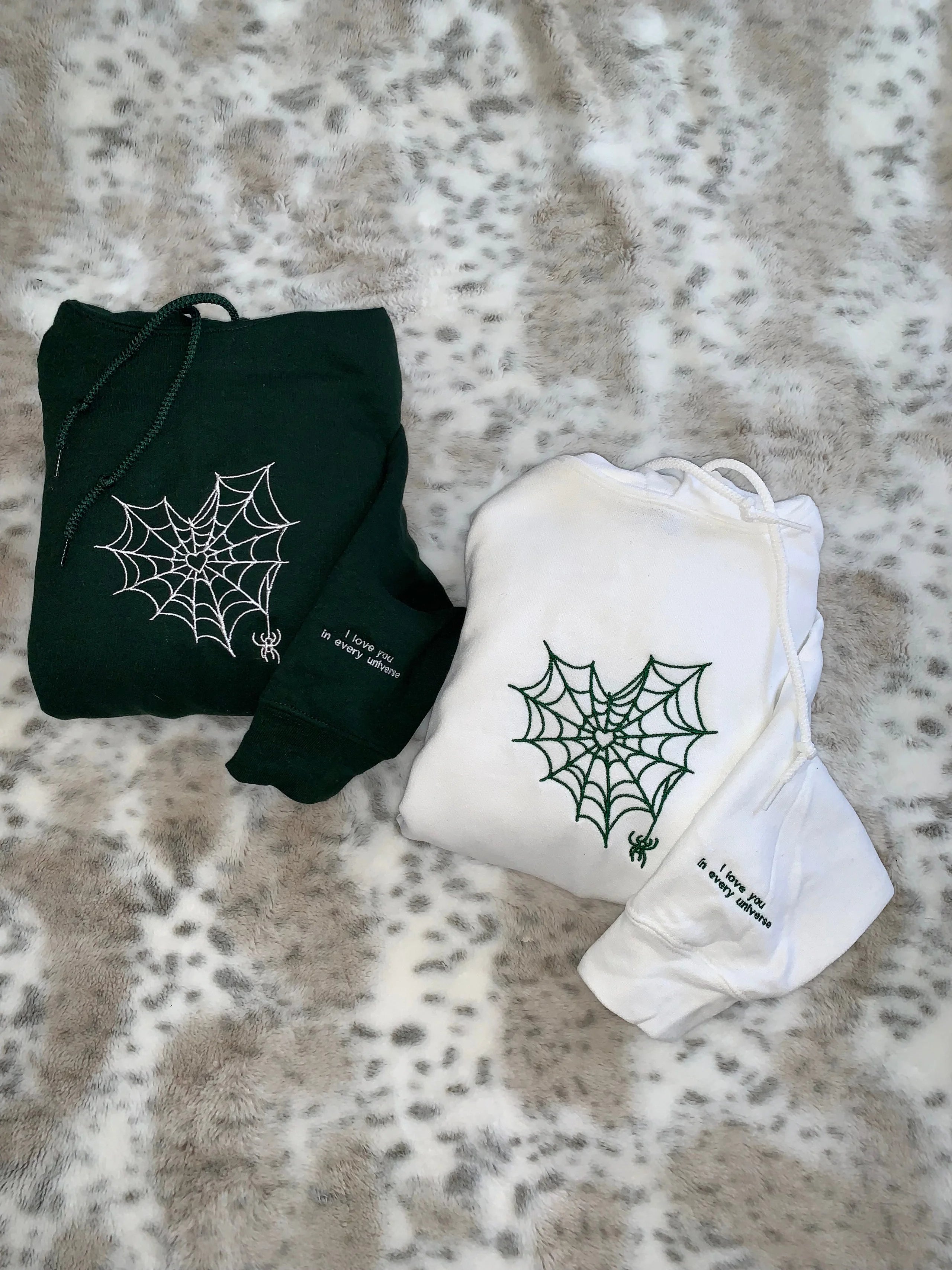 Customizable Matching Spider Web Heart For Besties And Couples-ilovevango