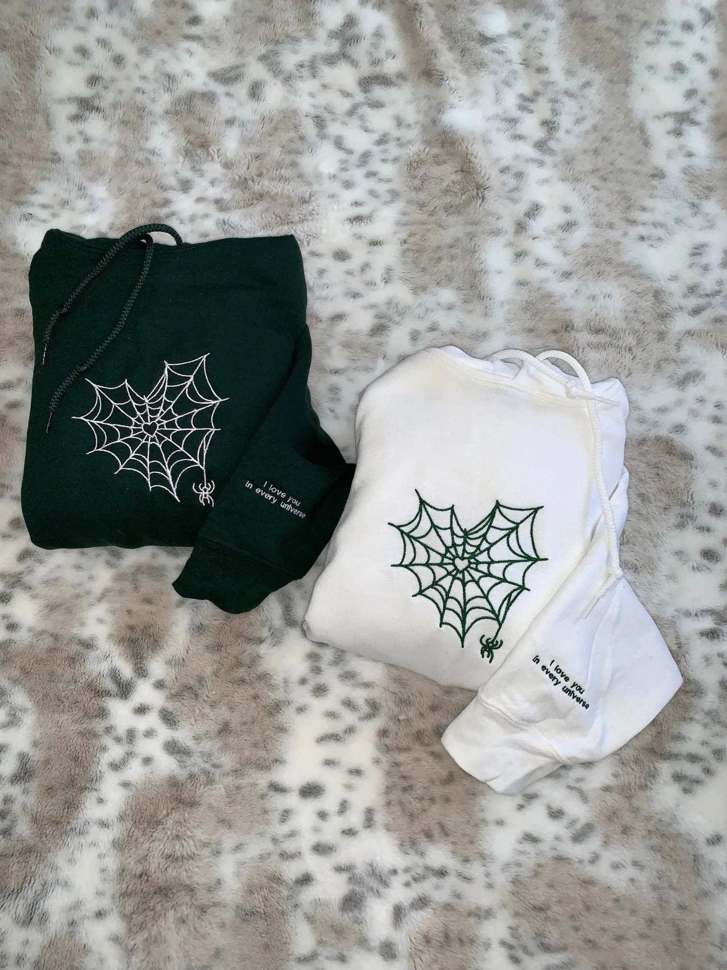 Customizable Matching Spider Web Heart For Besties And Couples-ilovevango