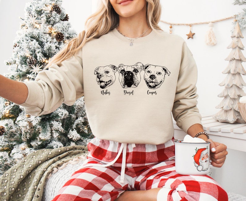 Custom Pet Photo + Name Printing T-shirt Custom Dog Cat Graphic Tee Sweatshirt Hoodie