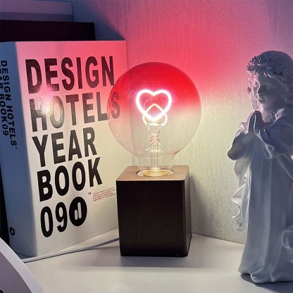 Custom Text Light and Shadow Love Dimmable Bedside Lamp