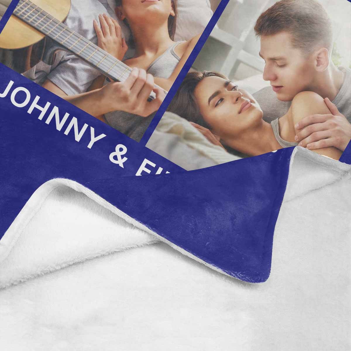 Custom Blanket with Picture & Text Personalized Throw Blankets Gift for Couples-ilovevango