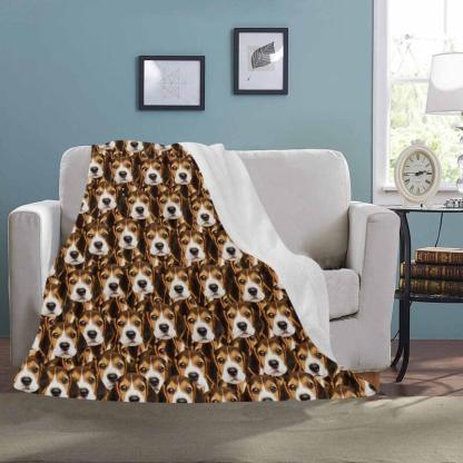 Custom Fleece Face Blanket - Print Your Picture, Photo - Personalized Funny Cozy Plush Keepsake Blanket-ilovevango