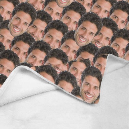 Custom Fleece Face Blanket - Print Your Picture, Photo - Personalized Funny Cozy Plush Keepsake Blanket-ilovevango