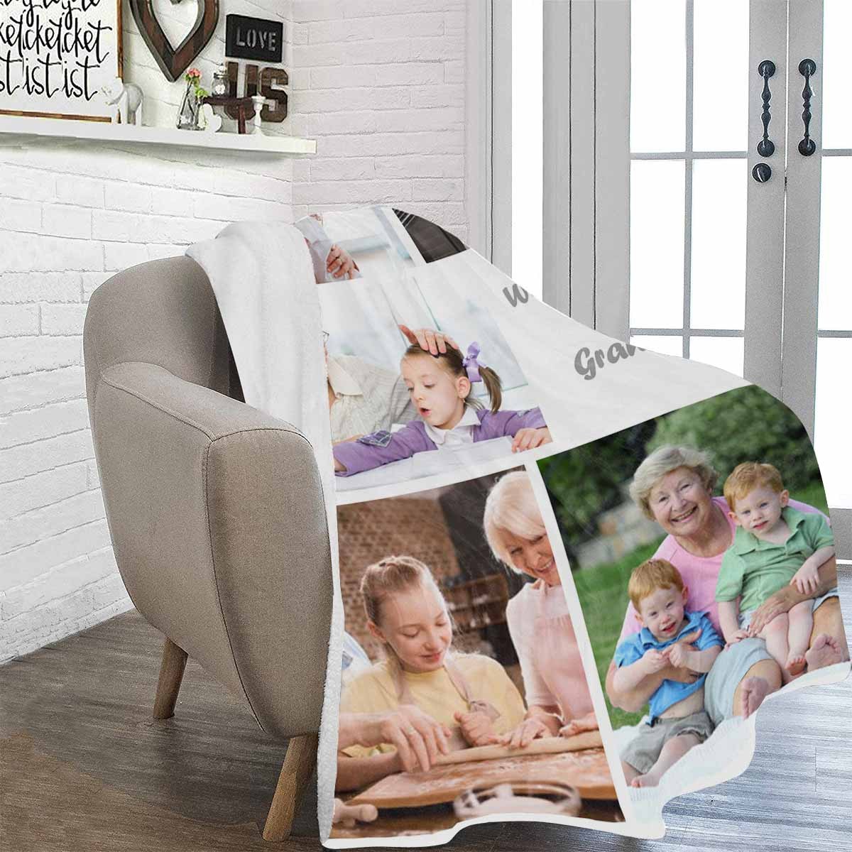 Custom Photo Family Love Ultra-Soft Micro Fleece Blanket-ilovevango