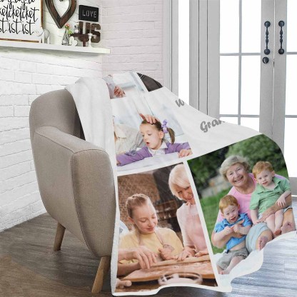 Custom Photo Family Love Ultra-Soft Micro Fleece Blanket-ilovevango