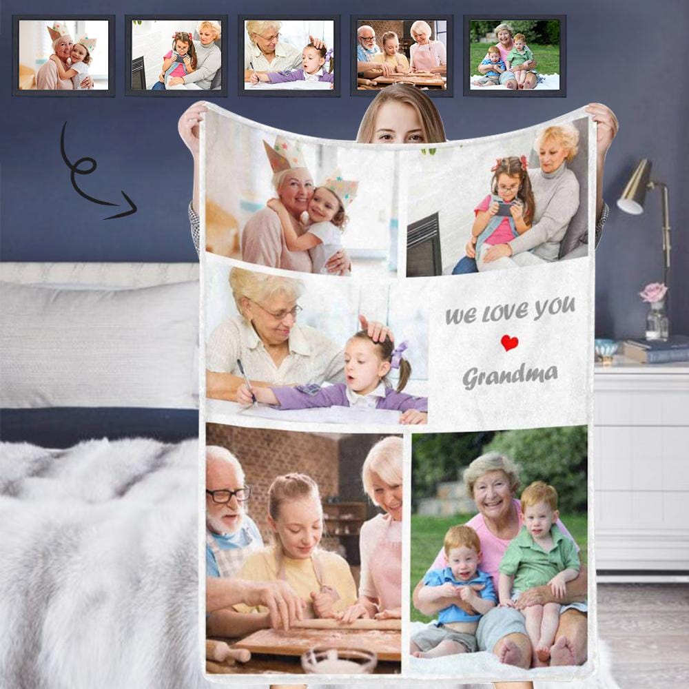 Custom Photo Family Love Ultra-Soft Micro Fleece Blanket-ilovevango