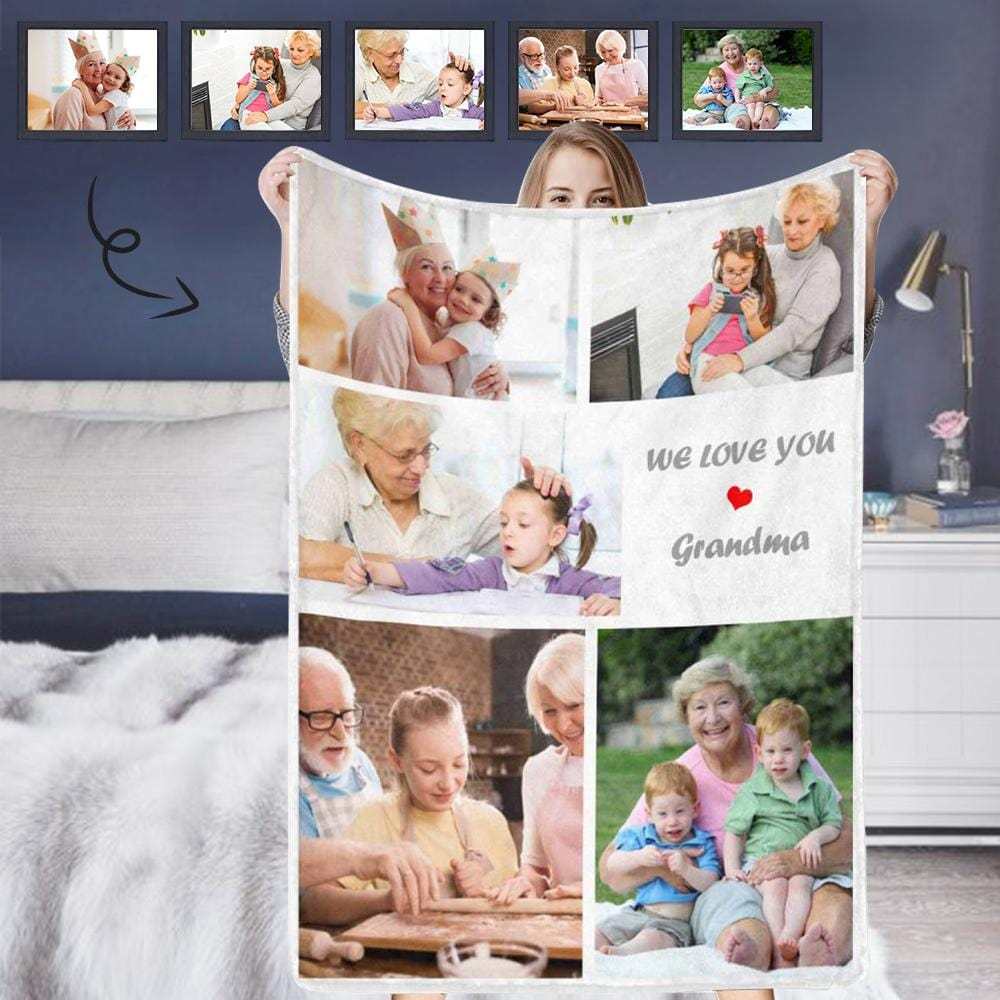 Custom Photo Family Love Ultra-Soft Micro Fleece Blanket-ilovevango