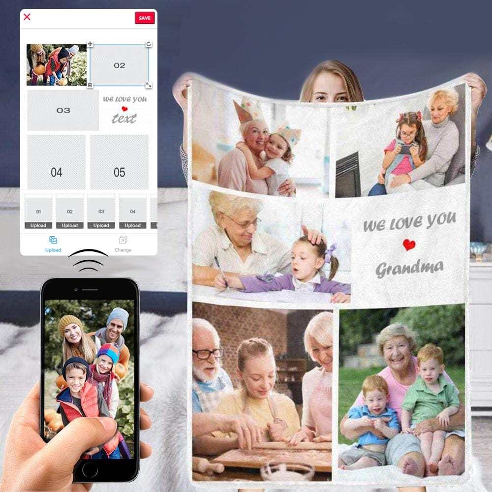 Custom Photo Family Love Ultra-Soft Micro Fleece Blanket-ilovevango