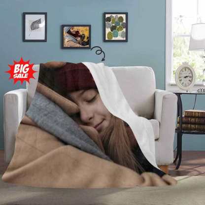 Custom Photo Mom & Daughter Ultra-Soft Micro Fleece Blanket-ilovevango