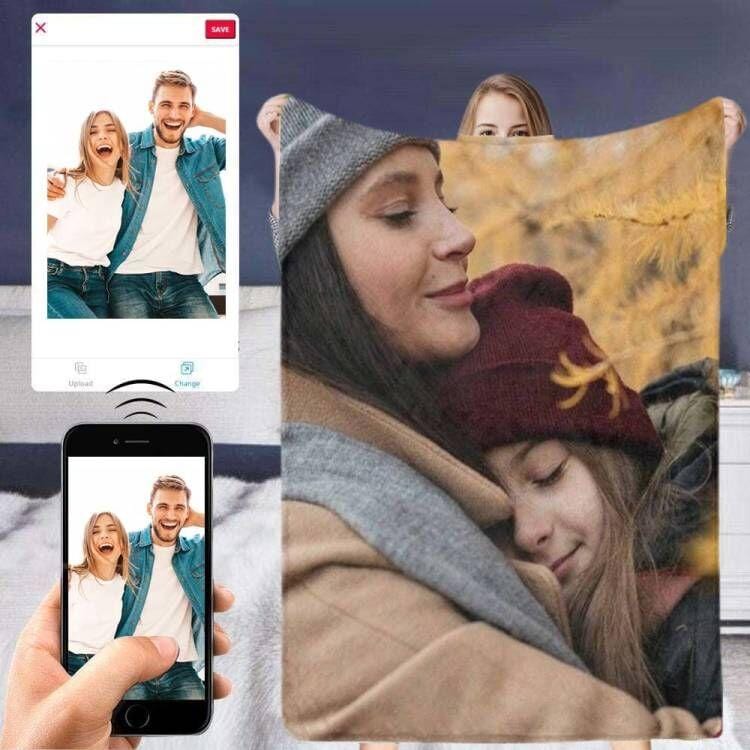 Custom Photo Mom & Daughter Ultra-Soft Micro Fleece Blanket-ilovevango