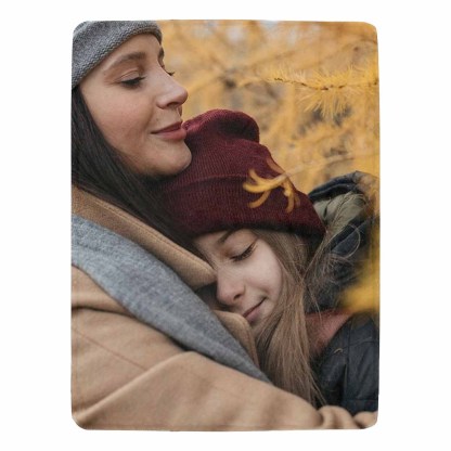 Custom Photo Mom & Daughter Ultra-Soft Micro Fleece Blanket-ilovevango