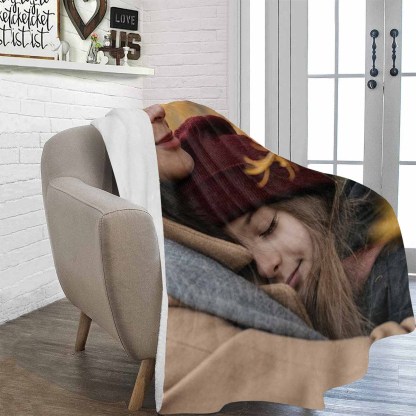 Custom Photo Mom & Daughter Ultra-Soft Micro Fleece Blanket-ilovevango
