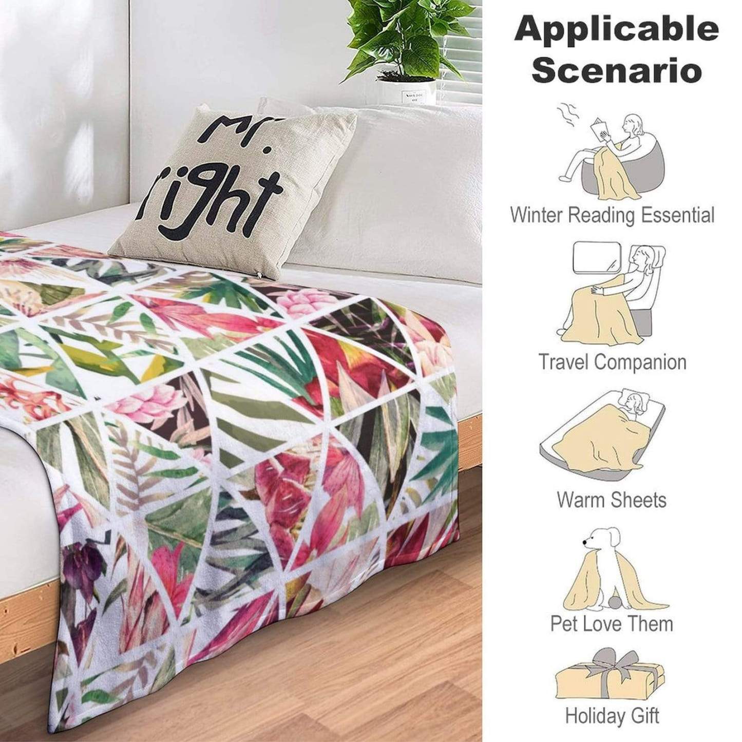 Personalized Dog House Throw Blanket, Custom Blanket With Photo, Custom Photo My Dog Ultra-Soft Micro Fleece Blanket, Customized Throw Blanket For Kids/Adults/Family, Souvenir, Gift-ilovevango