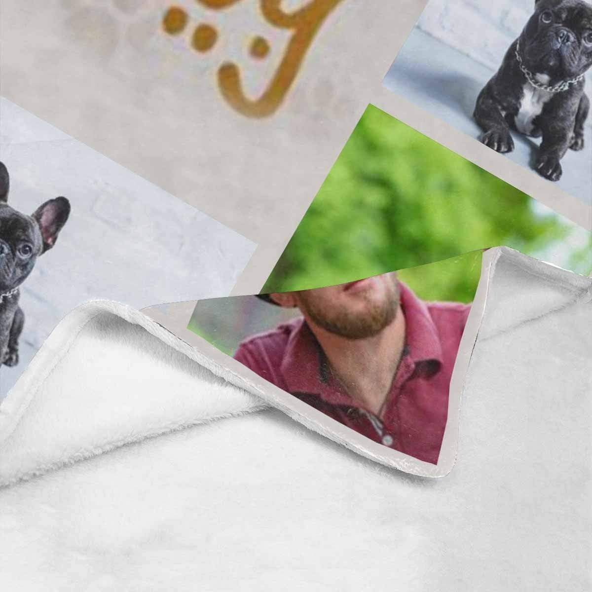 Personalized Dog House Throw Blanket, Custom Blanket With Photo, Custom Photo My Dog Ultra-Soft Micro Fleece Blanket, Customized Throw Blanket For Kids/Adults/Family, Souvenir, Gift-ilovevango