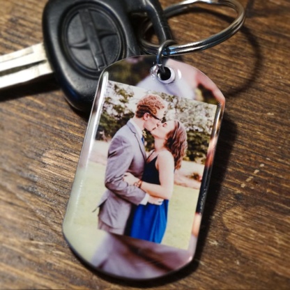Personalized Boyfriend Keychain – Anniversary Gift, Custom Photo Key Chain, Unique Gift For Him