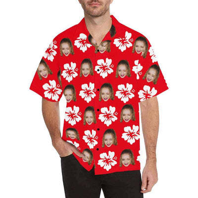 Design Your Own Hawaiian Shirt with Face Australia Flower Pineapple Aloha Shirt Birthday Vacation Party Gift-ilovevango