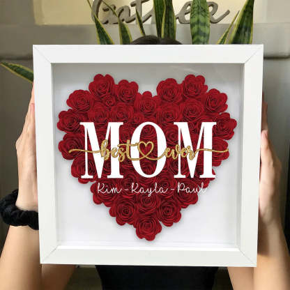 Best Mommy Ever - Personalized Flower Shadow Box