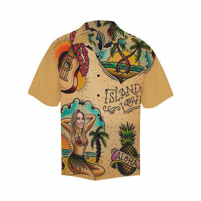 Custom Face Hawaiian Shirt Funny Face Photo Hawaiian Shirt for Husband Personalized Hawaiian Shirt Photo Tropical Aloha Shirt For Men-ilovevango