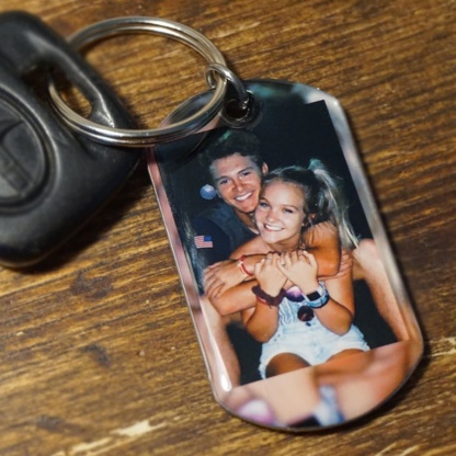 Personalized Boyfriend Keychain – Anniversary Gift, Custom Photo Key Chain, Unique Gift For Him