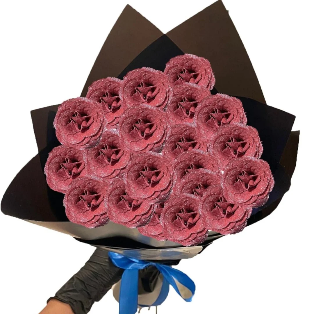 💕Glitter Rose Bouquet💕Couple Glitter Everlasting Rose Bouquet (Never