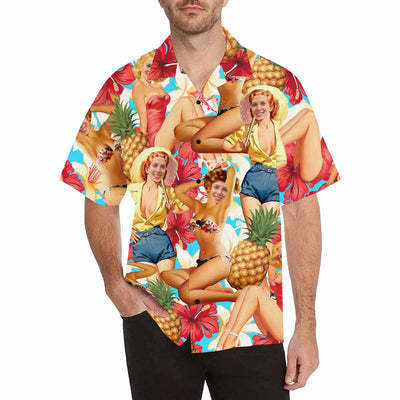 Customizable Hawaiian Shirts Create Your Own Hawaiian Shirt Sea Dolphin Photo Aloha Shirts Gift for Boyfriend or Husband-ilovevango