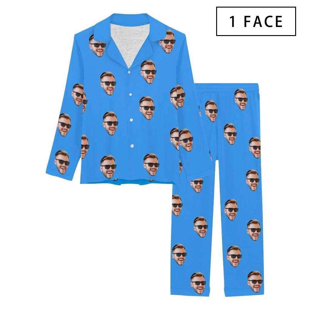Custom Face Pajama Sets Women's Persoanlized Sleepwear
