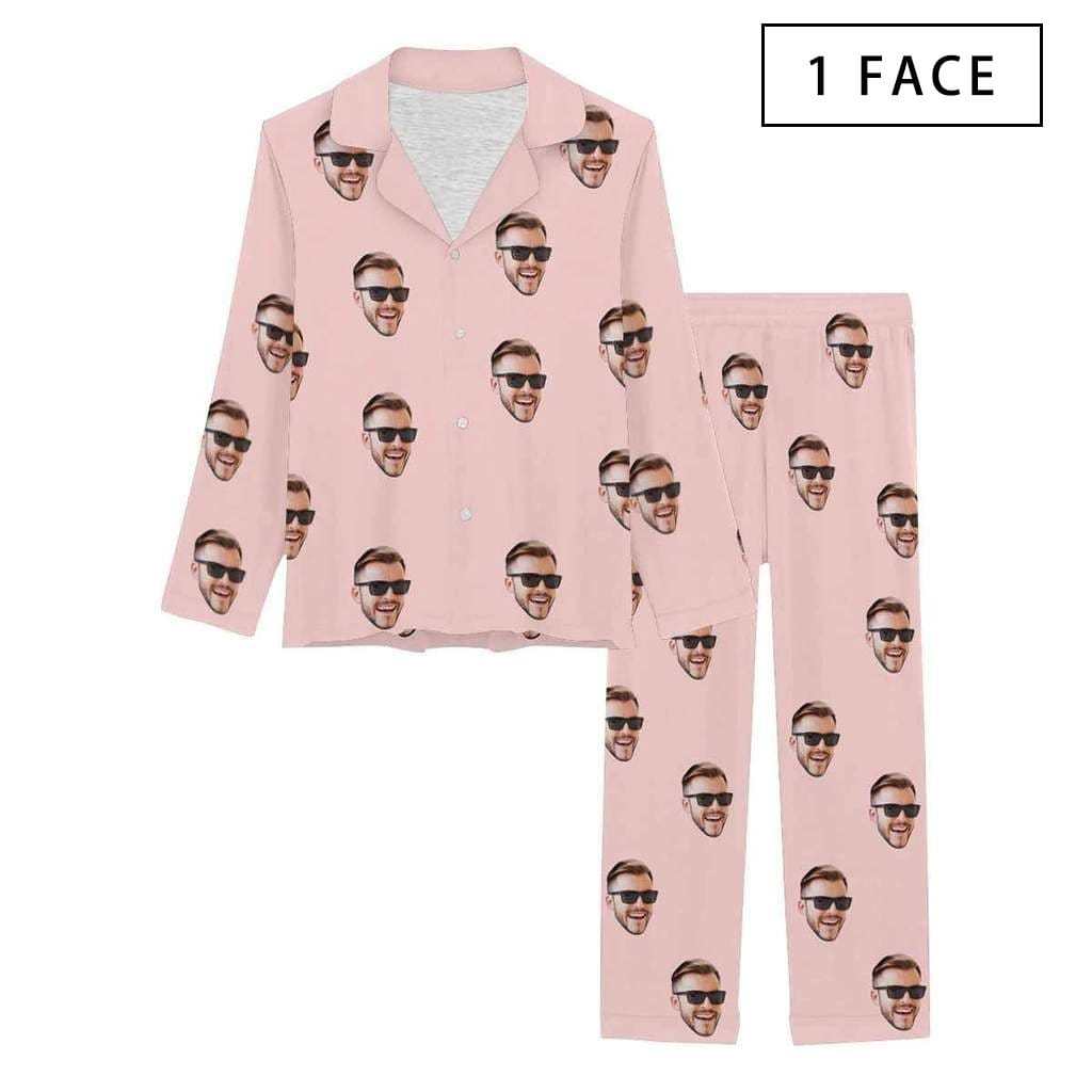Custom Face Pajama Sets Women's Persoanlized Sleepwear