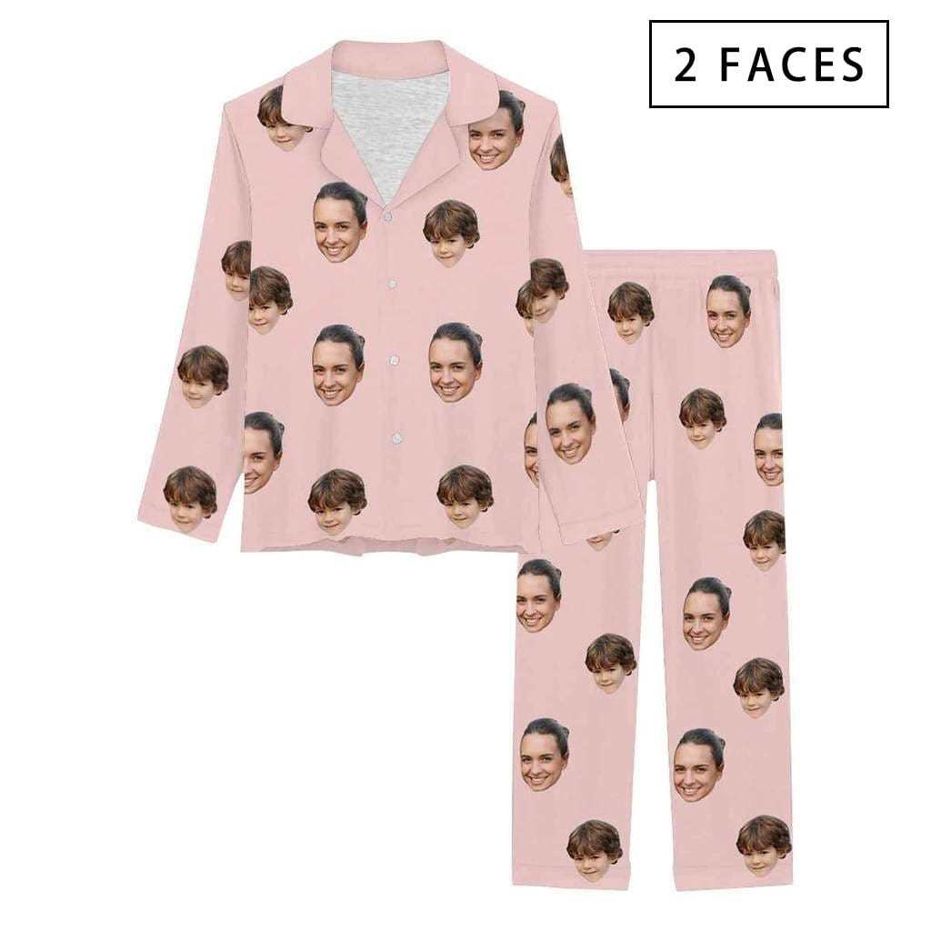 Custom Face Pajama Sets Women's Persoanlized Sleepwear