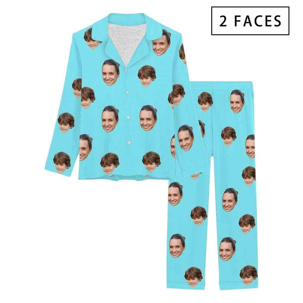 Custom Face Pajama Sets Women's Persoanlized Sleepwear