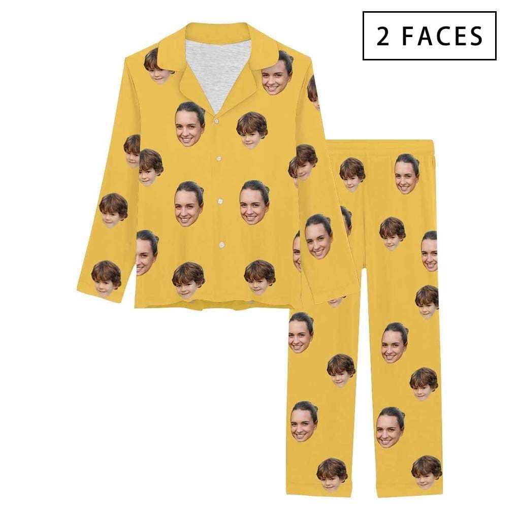 Custom Face Pajama Sets Women's Persoanlized Sleepwear