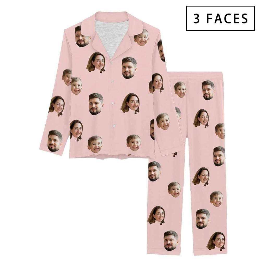 Custom Face Pajama Sets Women's Persoanlized Sleepwear