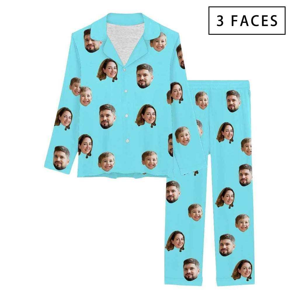 Custom Face Pajama Sets Women's Persoanlized Sleepwear