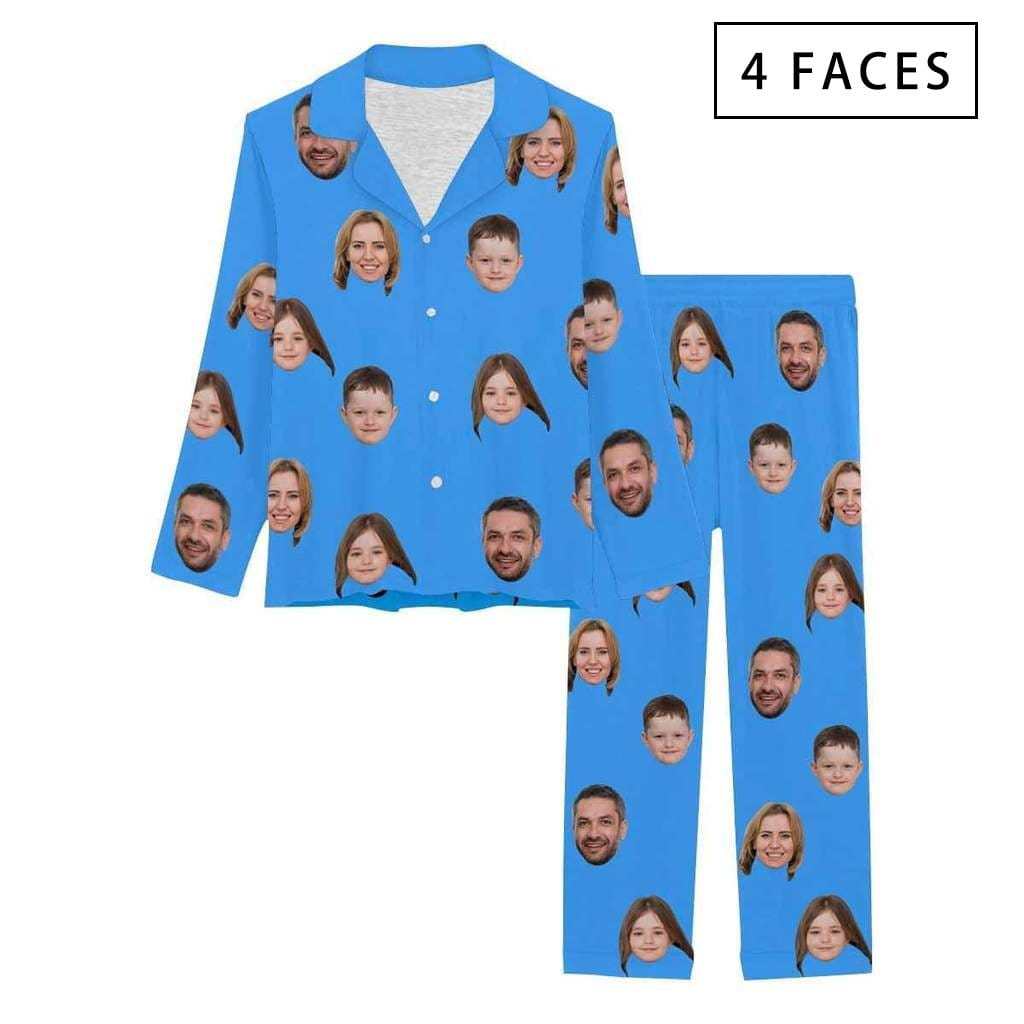 Custom Face Pajama Sets Women's Persoanlized Sleepwear
