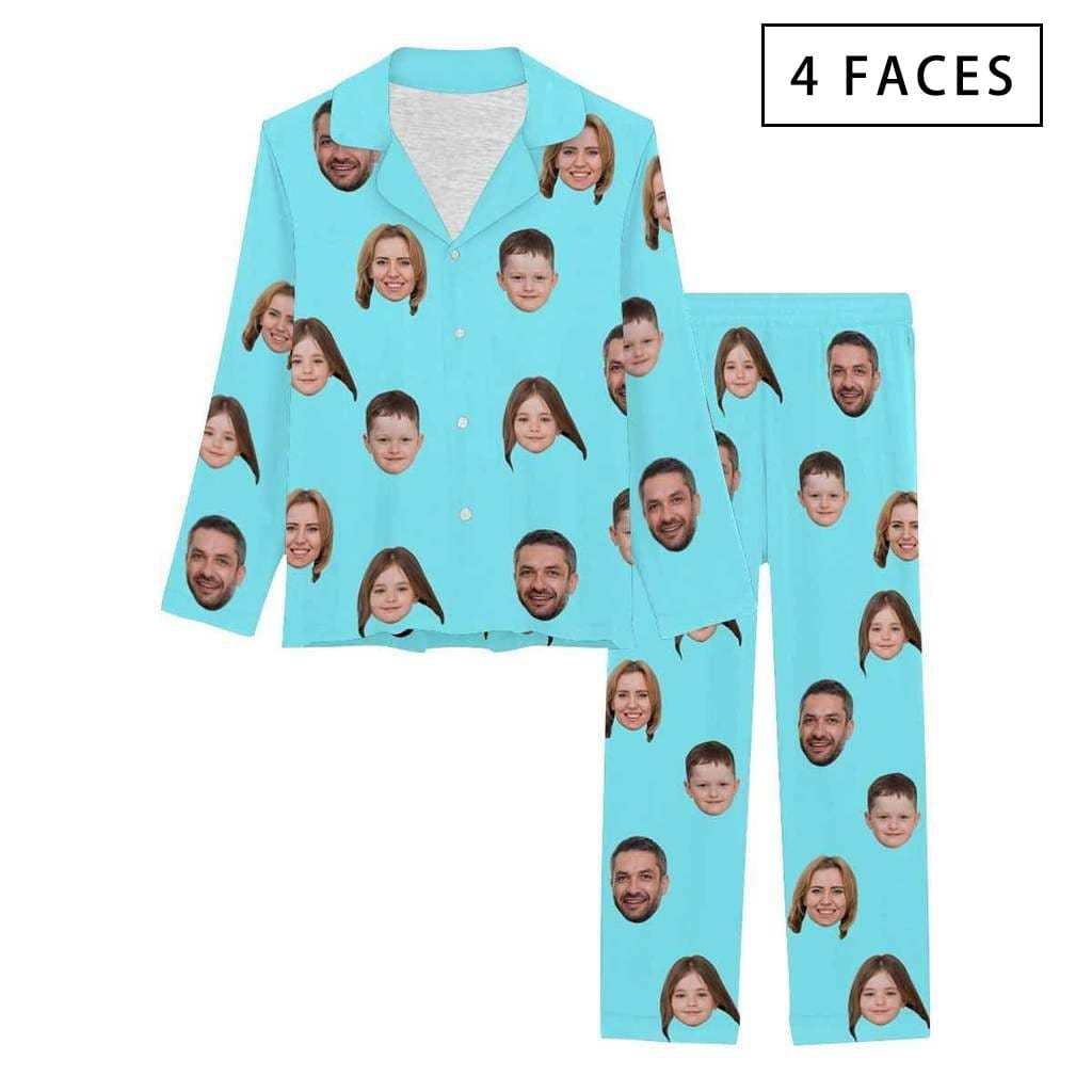 Custom Face Pajama Sets Women's Persoanlized Sleepwear