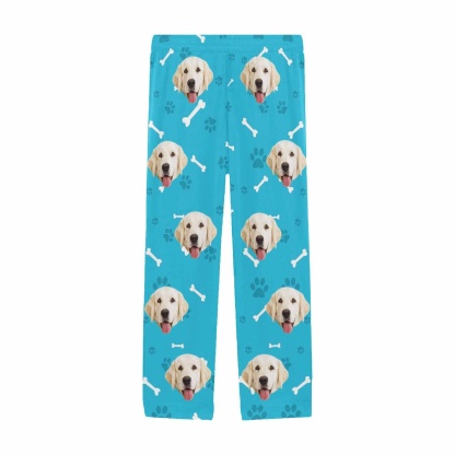 Custom Face Pajama Pants Dog Smiley Face Sleepwear for Men & Women