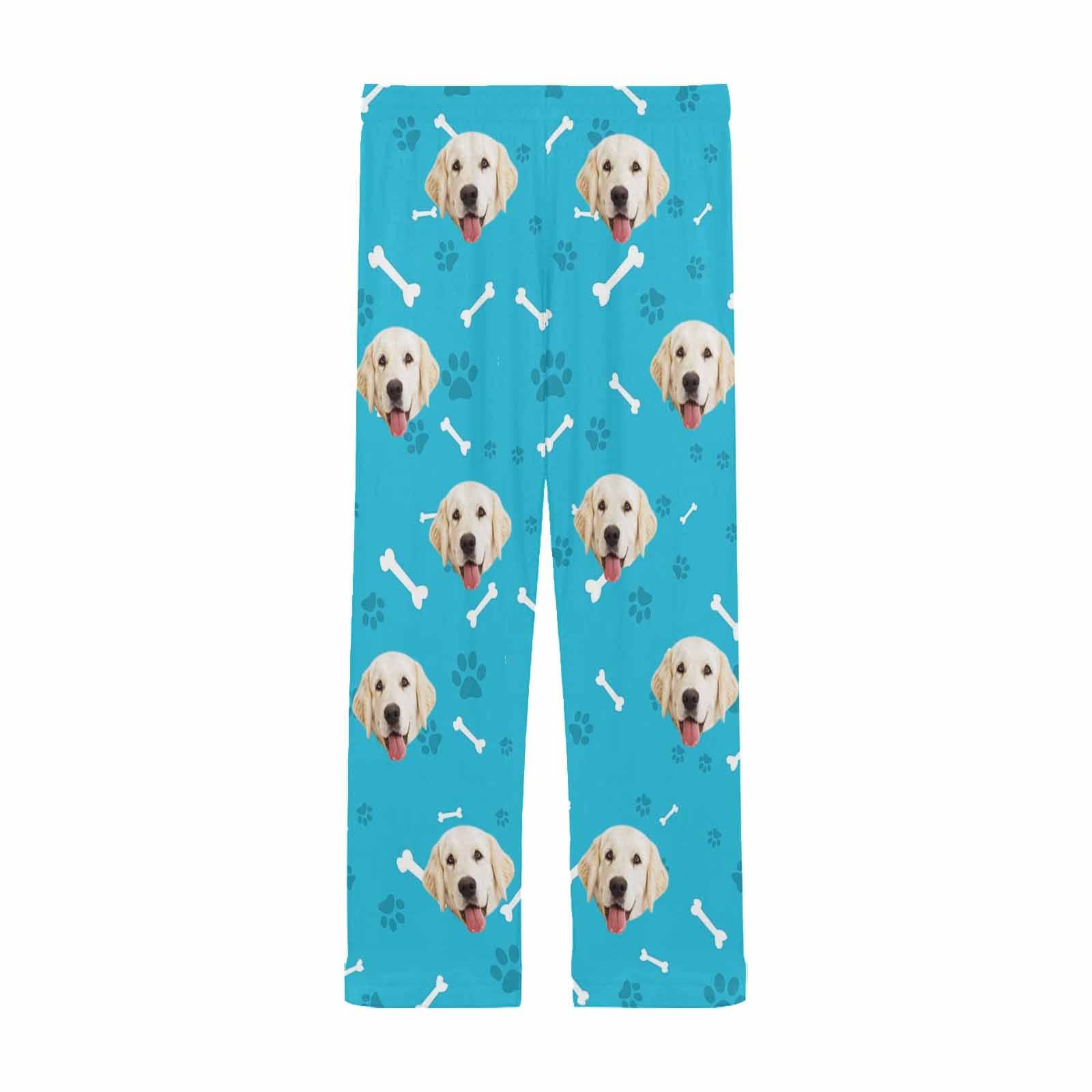 Custom Face Pajama Pants Dog Smiley Face Sleepwear for Men & Women